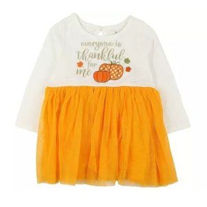 Baby Girls Fall Thanksgiving Dress Everyone Is Thankful For Me 12M Tulle Pumpkin